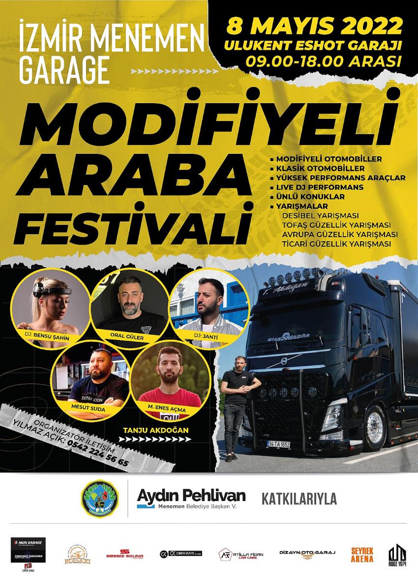 MODİFİYELİ ARAÇ TUTKUNLARI MENEMEN’DE BULUŞUYOR