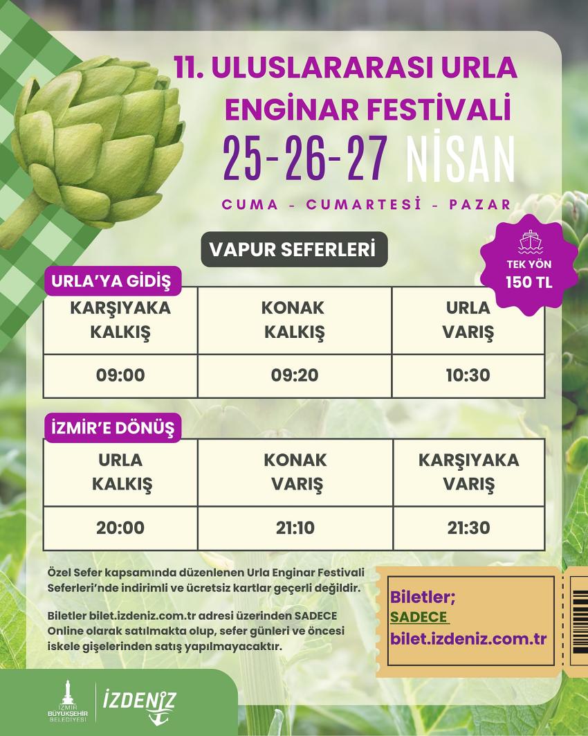 İZDENİZ'DEN ENGİNAR SEFERİ