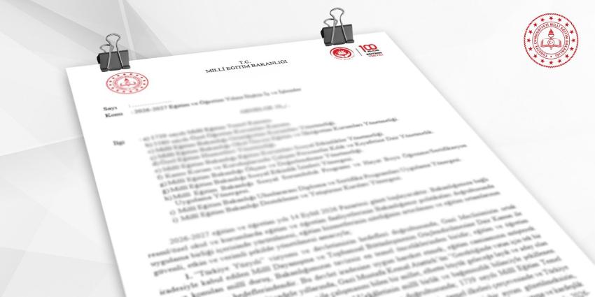 OKULLARDA RADİKAL KARARLAR. MEB'DEN GENELGE