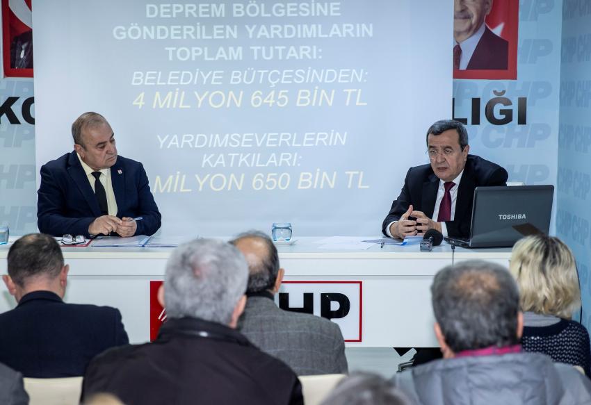KONAK'TAN DEPREMZEDELERE 7 MİLYON LİRALIK YARDIM