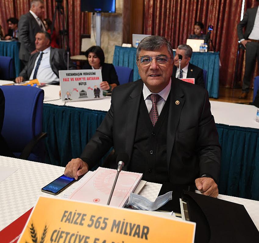 CHP’Lİ SINDIR:' 2023 YILI BÜTÇESİNDE TARIMA DAİR UMUT YOK'