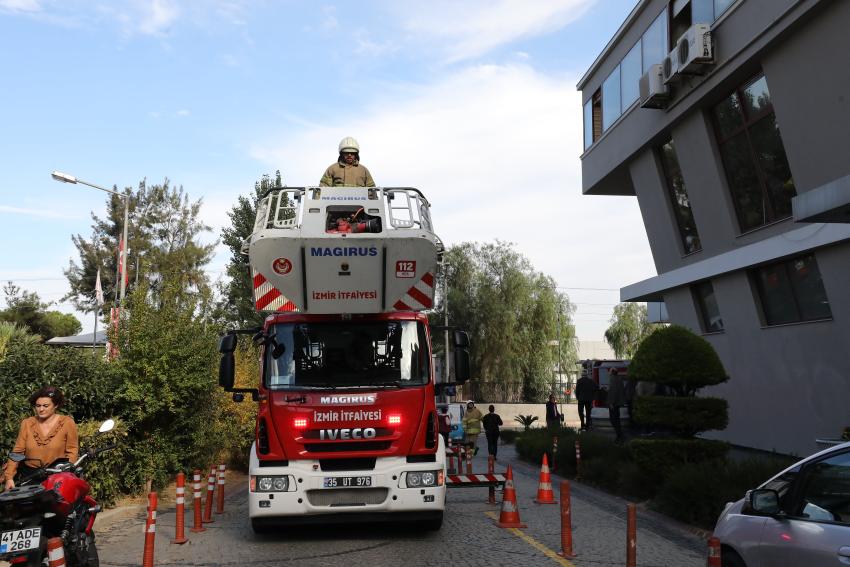 NARLIDERE'DE YANGIN TATBİKATI